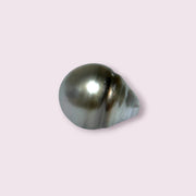 Pear 16.2 Carat 12.6 x 15.5mm Tahitian Peacock Gray Green Loose Pearl