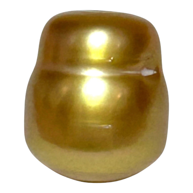 Baroque 12.8 x 15.5mm 20.8 Carats Deep Gold South Sea Loose Pearl