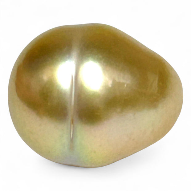 Giant 14.5 x 17.5mm 26.4ct Rich Golden Philippine South Sea Pearl