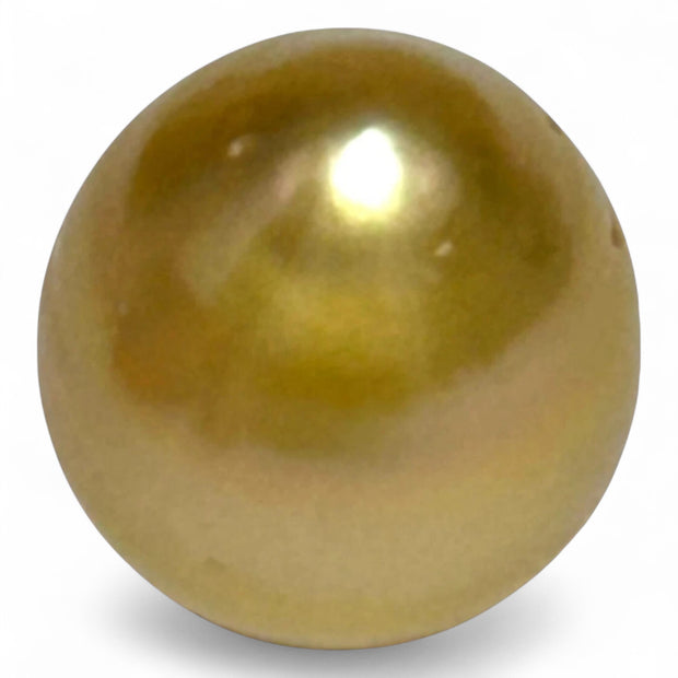 Teardrop 11.6 x 13.3mm 13.2 Carats Deep Gold South Sea Pearl