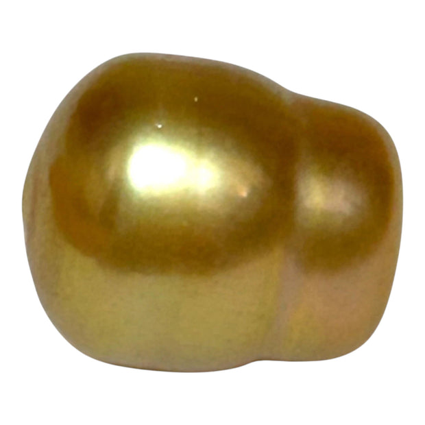 Baroque 12.8 x 15.5mm 20.8 Carats Deep Gold South Sea Loose Pearl