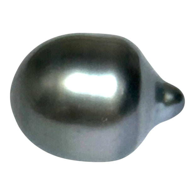 Teardrop 12.8x 17mm 17.6 Carat Tahitian Sea Black Gray Green Pearl