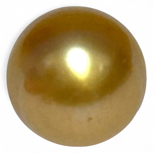 Teardrop 11.6 x 13.3mm 13.2 Carats Deep Gold South Sea Pearl