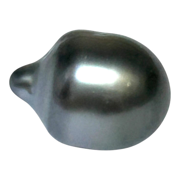Teardrop 12.8x 17mm 17.6 Carat Tahitian Sea Black Gray Green Pearl