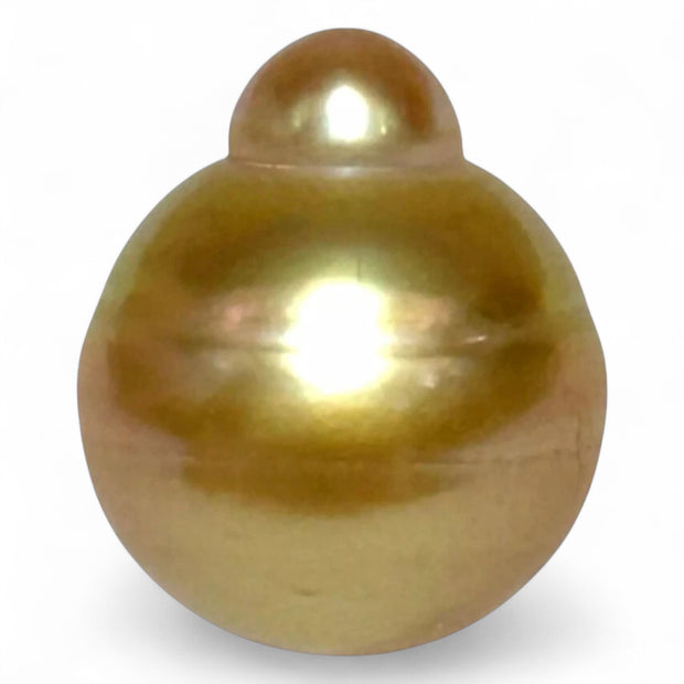 Grand 14.5 x 17mm, 23.3 Carats Deep Golden Philippines Sea Pearl Loose