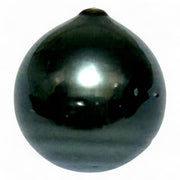 Huge 13.3 x 14.2mm, 17.2 Cts Tahitian Sea Peacock Black Oval Loose Pearl