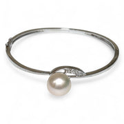 53.4 Carats 7 - 7.5" Bangle 11.7mm South Sea White Round Pearl Bangle