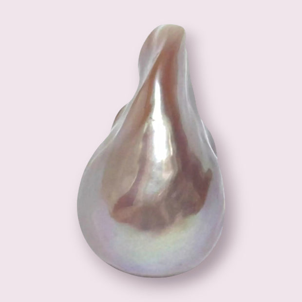 Giant Un-Drilled 20 x 15.4 x 25.8mm Keshi Purple Rose Pink Loose Pearl