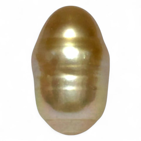 Baroque 12 x 19.3mm 20.3 Carats Natural Deep Gold South Sea Pearl