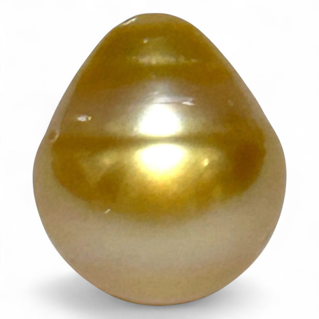 Magnificent Oval 14.6 x 16.8mm 23.2 Carats Golden Philippine Sea Pearl