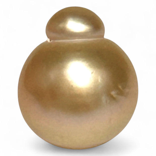 Huge 13.8 x 16.6mm 20 Carat Rich Golden Philippines South Sea Pearl