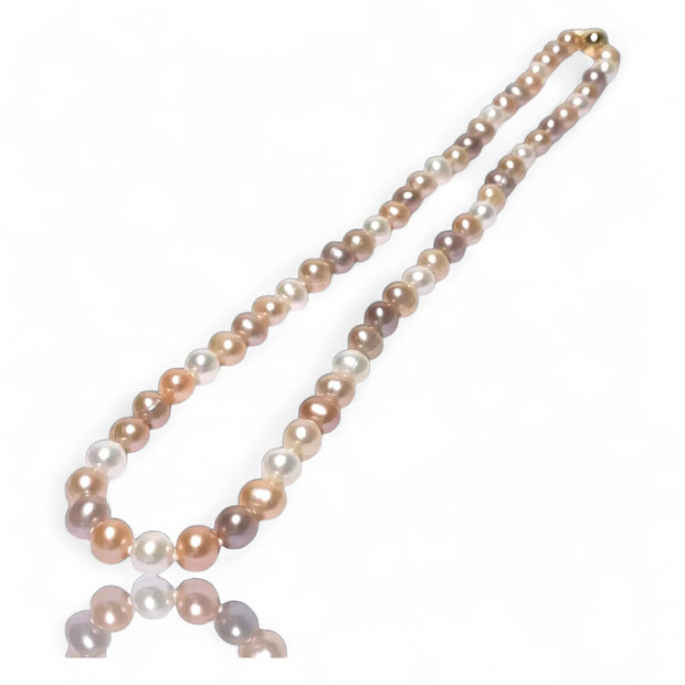 Fabulous Multi Colors 7 - 7.5mm Edison Round Pearl 18" Necklace