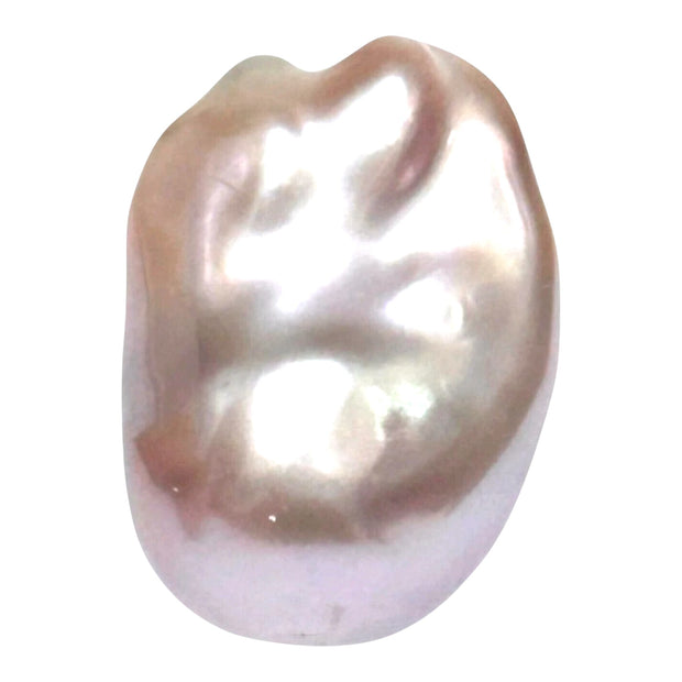 Un-drilled 16.4 x 14 x 22.6mm Keshi Purple Lavender Rainbow Pearl