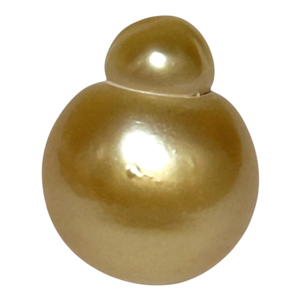 Giant 13.9 x 18.2mm 24.6 Carats Golden Philippines South Sea Pearl