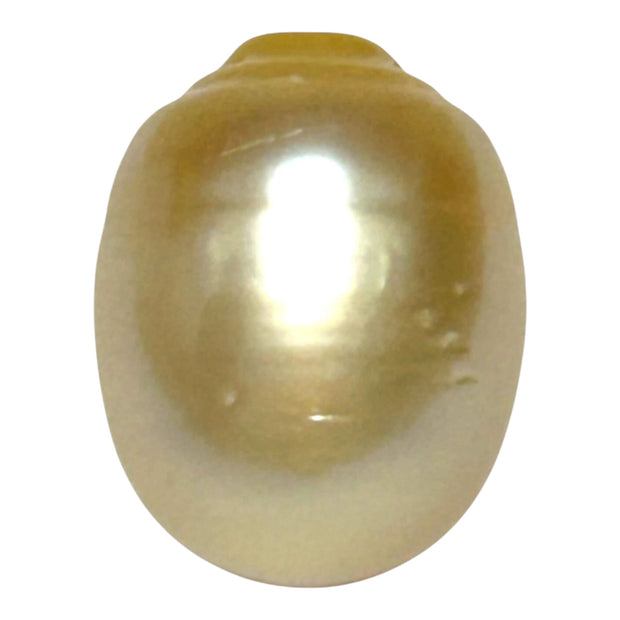 Oval Baroque 12.8 x 16.3mm Natural Gold Philippines South Sea Pearl