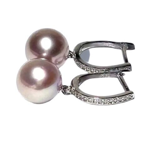 10 - 10.5mm Natural Purple Lavender Pink Edison Pearl Clip-On Earrings