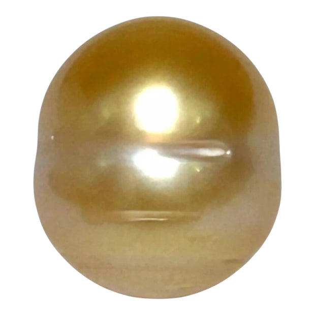 Radiant Oval 12.7 x 15.1mm 18.8 Carats Deep Gold South Sea Pearl