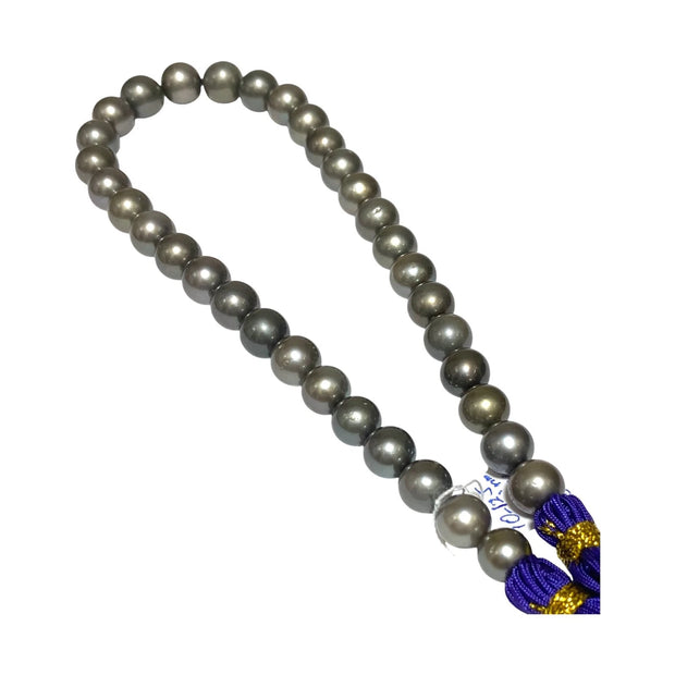 Huge Round 11-13mm 35 pcs Tahitian Peacock Gray Green Pearl 16" Strand