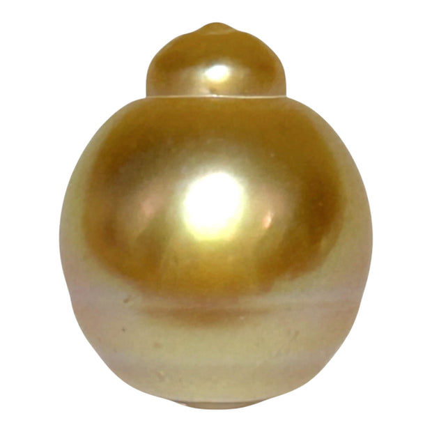 Giant 14.5 × 17.6mm 24.2ct Natural Deep Gold South Sea Pearl Loose