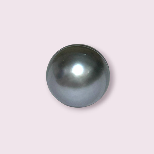 Pear 16.2 Carat 12.6 x 15.5mm Tahitian Peacock Gray Green Loose Pearl