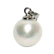 Stunning Round 10.5-11mm Edison White Hint Pink Pearl Pendant
