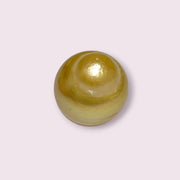 Shiny 15.4 x 18.2mm 29.6 Carat Gold Philippines South Sea Pearl
