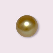 Shiny 15.4 x 18.2mm 29.6 Carat Gold Philippines South Sea Pearl