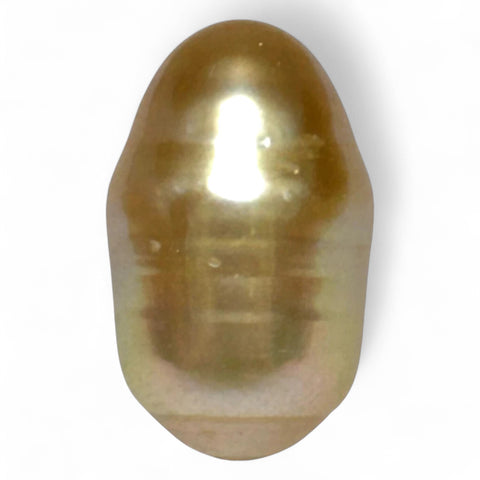 Baroque 12 x 19.3mm 20.3 Carats Natural Deep Gold South Sea Pearl