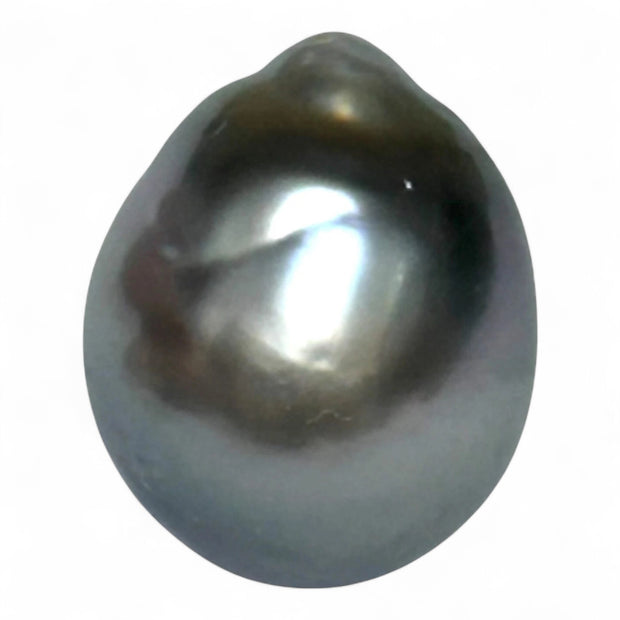 Barque 13.9 Carat 13.4 x 16.4mm Tahitian Sea Middle Gray Pearl Loose