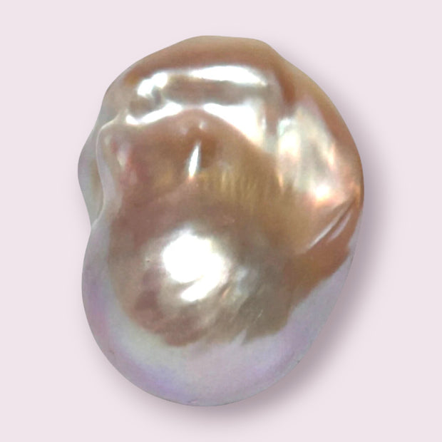 Giant Un-Drilled 20 x 15.4 x 25.8mm Keshi Purple Rose Pink Loose Pearl