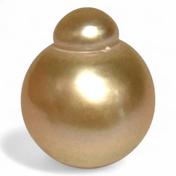 Huge 13.8 x 16.6mm 20 Carat Rich Golden Philippines South Sea Pearl
