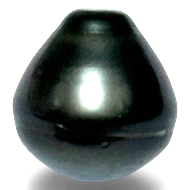 Silky Giant 13.4 x 14.2mm Peacock Black Green Tahitian Pearl Loose