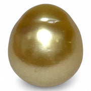 14.8 x 16.4mm 25.8 Carats Rich Gold South Sea Pearl Un-Drilled