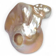 Radiant Giant 17.5 x 13.7 x 23mm Keshi Baroque Pearl – Purple Peach