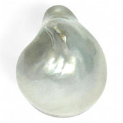 Baroque 11.9 x 13.2mm  Silver Lombok South Sea Keshi Pearl Loose