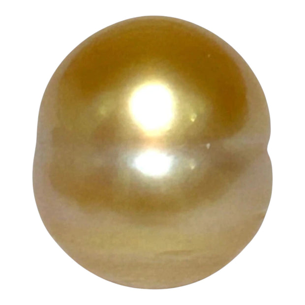 Radiant Oval 12.7 x 15.1mm 18.8 Carats Deep Gold South Sea Pearl