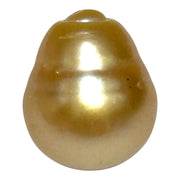Giant 14.6 x 17.3mm 26.4 Carats Deep Golden Philippines Sea Pearl