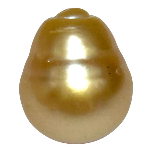 Giant 14.6 x 17.3mm 26.4 Carats Deep Golden Philippines Sea Pearl