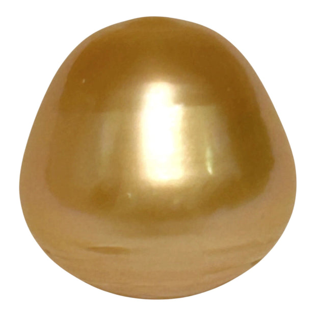 Enormous 14.9 x 15.2mm 23.5 Carat Deep Gold Philippines South Sea Pearl