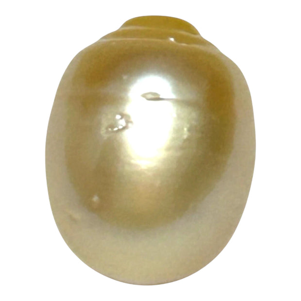 Oval Baroque 12.8 x 16.3mm Natural Gold Philippines South Sea Pearl