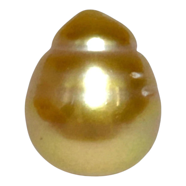 Lustrous Oval 12.8 x 15.2mm Deep Gold Philippines South Sea Pearl