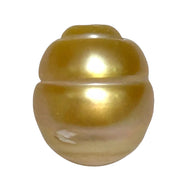 Giant 13.8 x 16.1mm 22.2 Carats Rich Gold Baroque South Sea Pearl