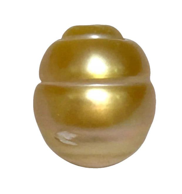 Giant 13.8 x 16.1mm 22.2 Carats Rich Gold Baroque South Sea Pearl