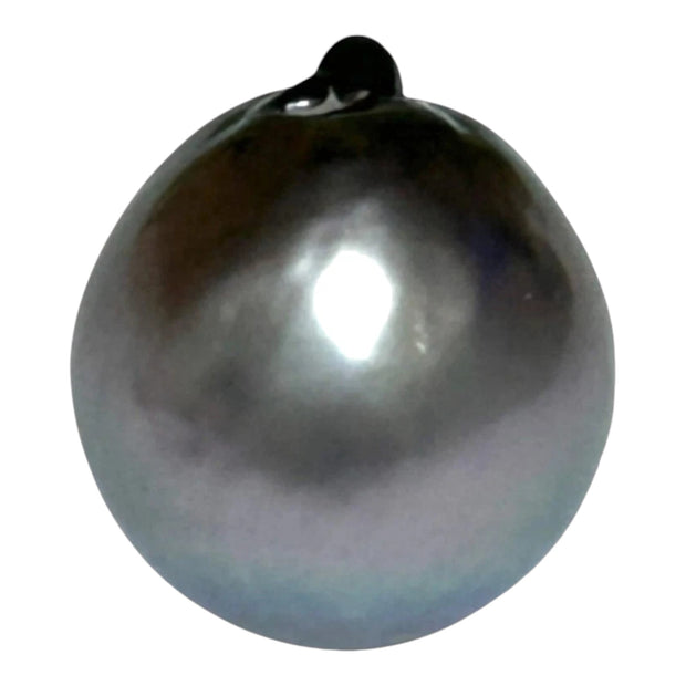 Elegant 13 x 15mm 17.2 Carats Tahitian Pearl – Peacock Mid-Grey Hue
