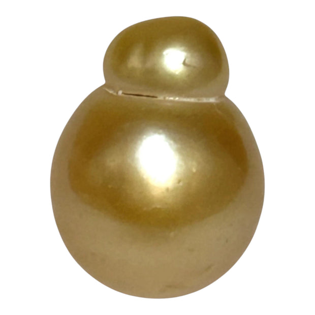 Giant 13.9 x 18.2mm 24.6 Carats Golden Philippines South Sea Pearl