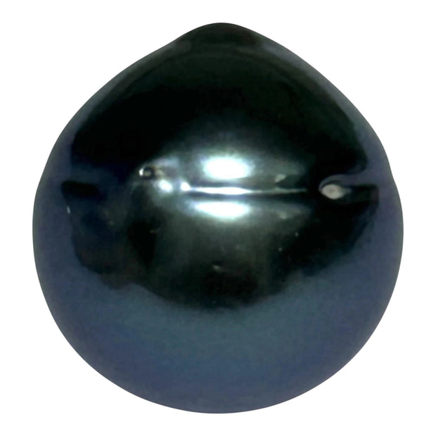 Giant 14.9 x 15.7mm 24 Carat Tahitian Peacock Black Blue Pearl Loose