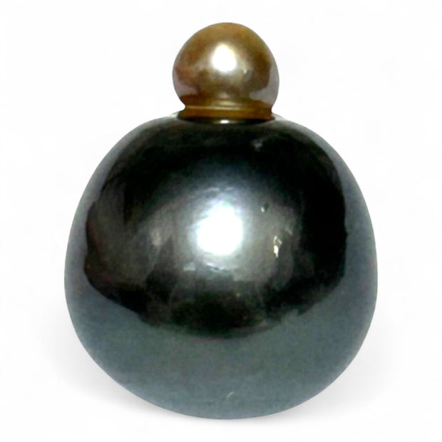 Huge 13 x 16mm 15.8 Carats Tahitian Peacock Black Green Loose Pearl