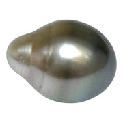 Glorious 14.6 Carat 12 x 15.7mm Tahitian Peacock Grey Green Drop Pearl