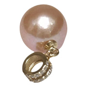 Handmade 11mm Edison Natural Peach Rose Pink Round Pearl Pendant