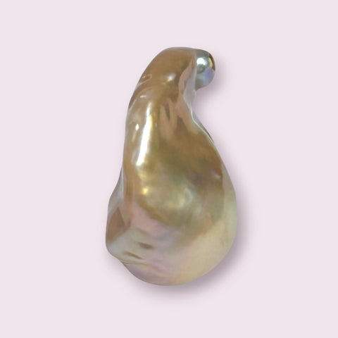 Giant Un-Drilled 116.9 x 13.6 x 25.8mm Keshi Purple Rose Pink Pearl